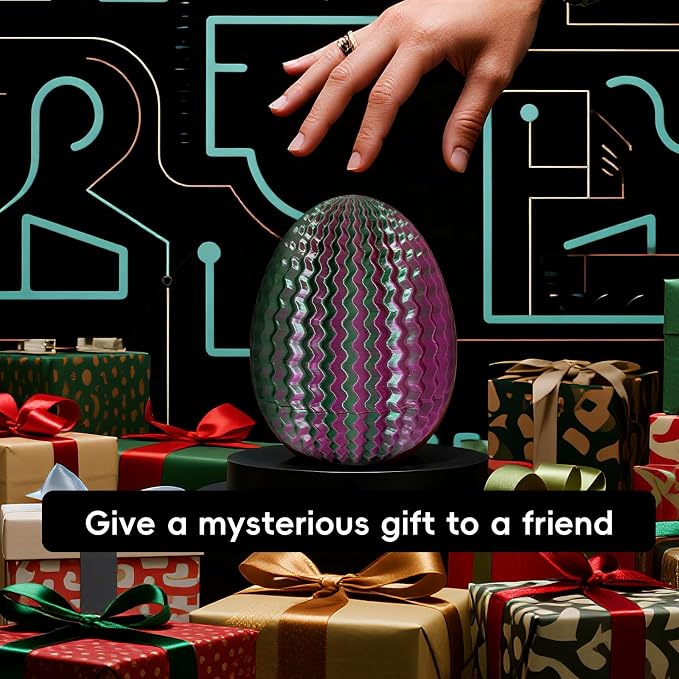 Money Puzzle Box for Cash Gift Card Holder - Reusable Secret Safe with 4 Unique Maze Egg Designs, 3D Printed Brain Teaser Game for Teens Adults, Easter Birthday Christmas Stocking Stuffer