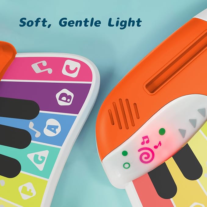 Baby Piano Keyboard for Toddlers 1-3, Touch Sensor Toddler Piano Toy for Baby Musical Toy w/ 3 Modes, 12 Melodies, Music Card Girl Toy Kid Keyboard, Birthday Christmas for 1-4 Years（Color Random）
