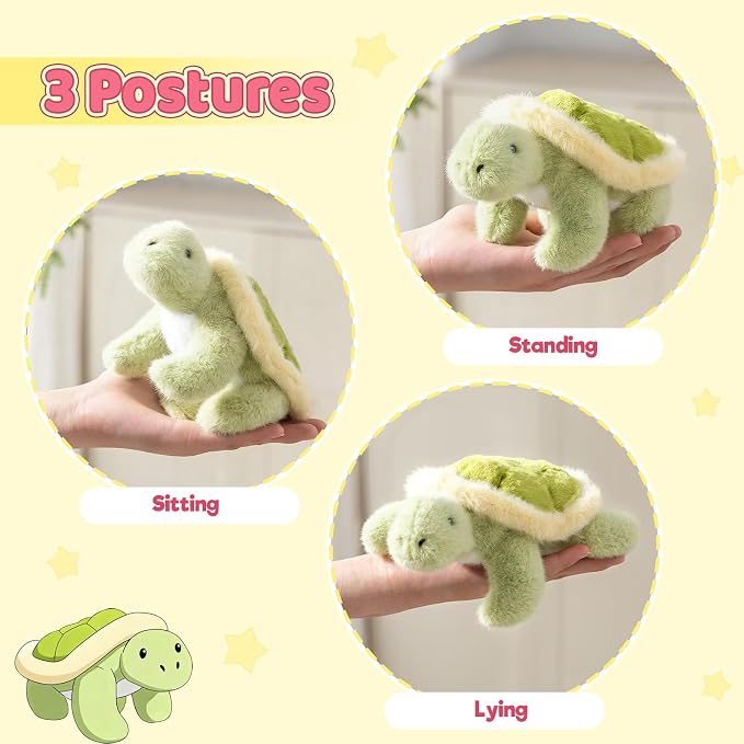 PEACH CAT Sea Turtle Stuffed Animal Cute Plushies Small Plush Toys Birthday Gifts for Girls Boys Kids
