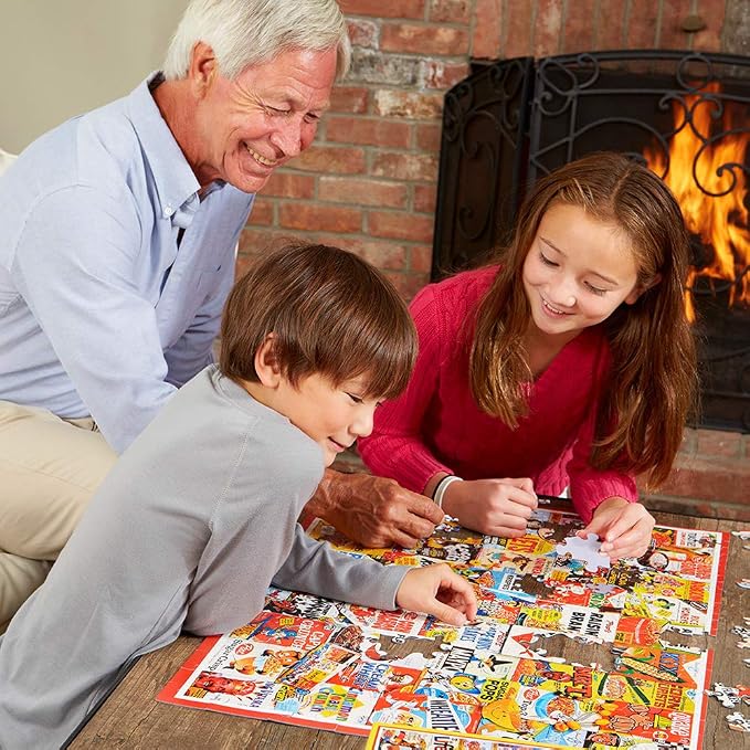 White Mountain 1000 Piece Jigsaw Puzzle Fun Coffee Collage Puzzles with Large Pieces, Gift for Adults and Family 24''x30 - I Love Coffee
