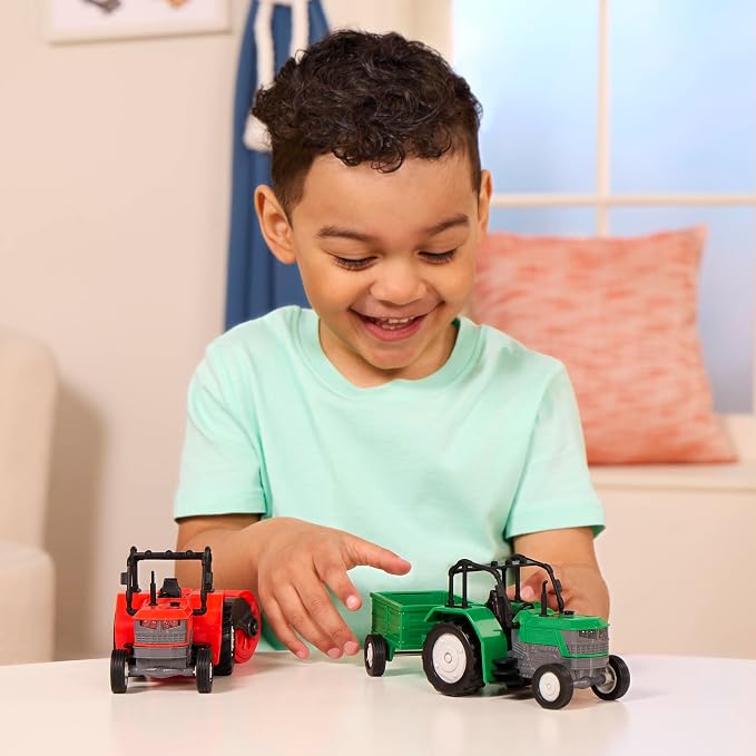 Driven by Battat – 7-Inch Tractor Toy with Lights & Sounds, Movable Parts, Farm Vehicle for Boys & Girls, Durable Design, Realistic Details, Gift 3+ Years Toy for Kids
