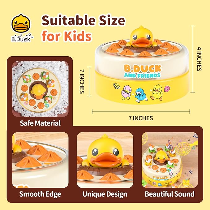 BLF FUN B.Duck Games for Kids Age 4-6, Board Games Bounce and Catch Duck Toys for Kids 4-8, Family Board Games for 5-7 Boys Girls, Birthday Gifts Christmas Party Games for Toddlers 3-5