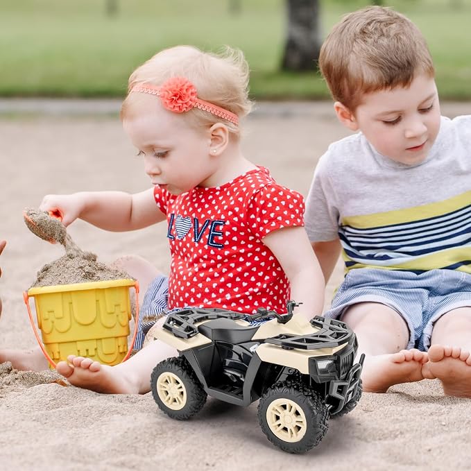 RMZ City 1:36 ATV Off Road Vehicle Model Car, Diecast Pull Back Beach Motorcycle Toy Car for Kids Boy Girl, Car Model Collection and Decoration, White
