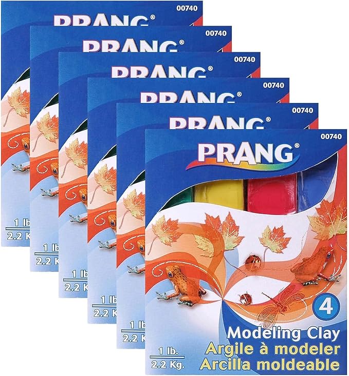 PRANG Dix740-6 Modeling Clay Assorted, 6 Packs