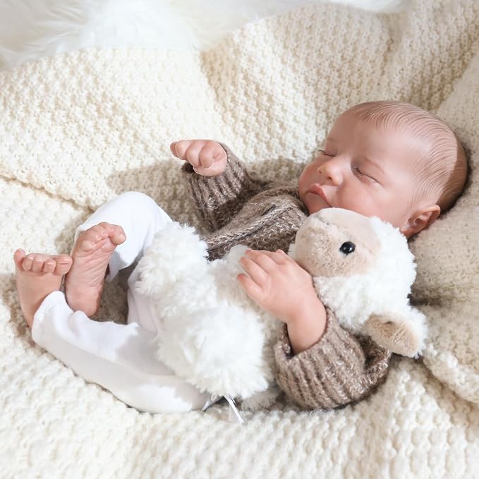 CHAREX Lifelike Reborn Baby Dolls Boy - 18 Inch Realistic Baby Doll Newborn Soft Cloth Body, Real Life Baby Dolls Poseable, Complete Gift Set for Kids Age 3+