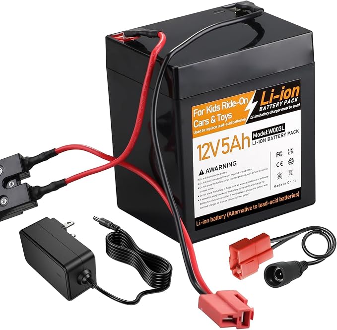 12V 5Ah Li-ion Replacement Battery for Kids 12V 5Ah Ride-On Toy Car