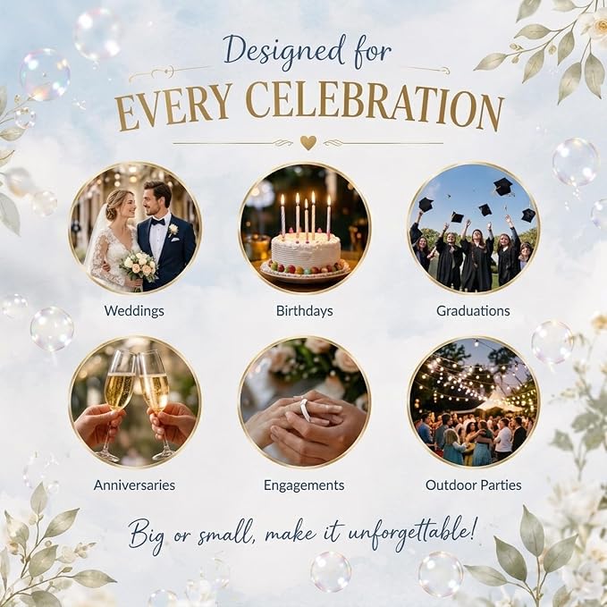 24 Pack Wedding Bubble Machine,White Bubble Machine Party Favors with 30 Bubble Refills,2 Screwdrivers,Wedding Bubbles Bulk for Guests,Reception Ceremony Exit,Batteries Not Included