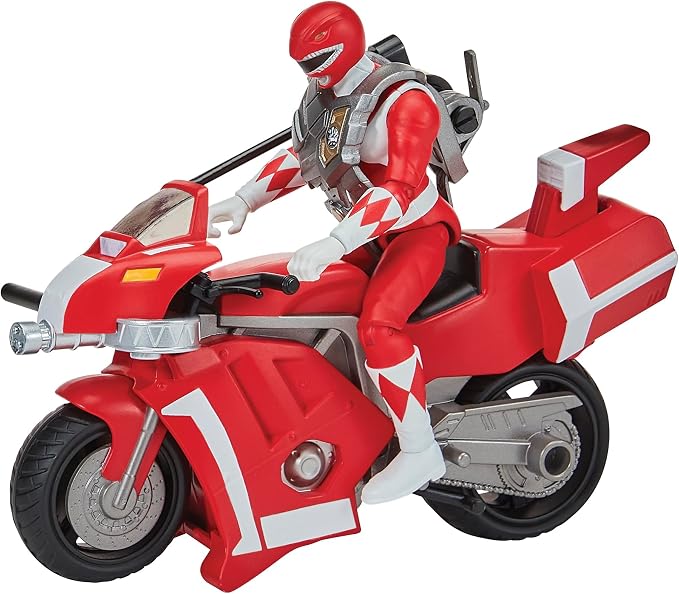 Power Rangers Mighty Morphin Re-Ignition - Tyrannosaurus Battle Bike with Red Ranger Figure by Playmates Toys