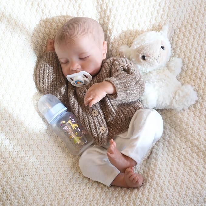 CHAREX Lifelike Reborn Baby Dolls Boy - 18 Inch Realistic Baby Doll Newborn Soft Cloth Body, Real Life Baby Dolls Poseable, Complete Gift Set for Kids Age 3+