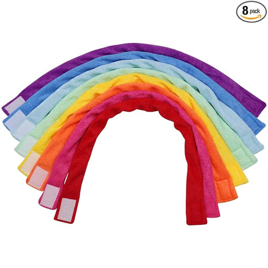 Chew Necklace for Sensory Kids, 8 Pack Terry Cloth Teething Chewy Necklaces for Boys Girls to Chewing, Absorbent Fabric Bands Sensory Products for Chewers with Autism, ADHD, SPD, fidgeting, Anxiety
