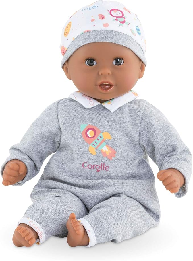 Corolle Bébé Calin Marius - 12" Soft Boy Baby Doll with Vanilla Scent, Pink Outfit & Sleeping Eyes for Girls Ages 18 Months+, Cute Reborn Realistic Baby Dolls for 2 Year Old Girls