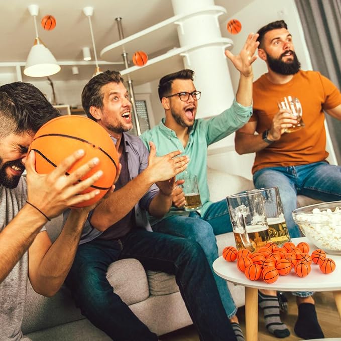 Hooqict Mini Basketball Stress Ball 25 Pack Mini Basketballs Small Foam Sports Ball for Kids Anxiety Relief Toy Basketball Gifts Sports Party Gift Bag Fillers