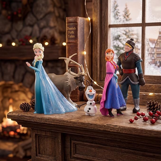 5Pcs Frozen Collectible Figures, Exquisite Model Ornaments, Creative Anime Peripheral Gifts for Fans
