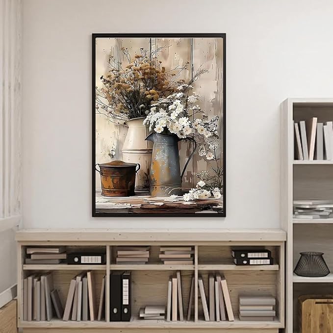 WUDWL Paint by Numbers for Adults and Kids, Painting by Number Kits On Canvas, Number Artist Paint by Number Kit Funny Flower Without Frame DIY Oil Painting Acrylic Paints, Home Wall Decor, 12x16in