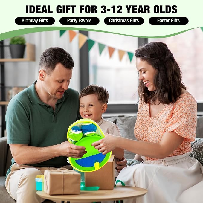 Sticky Toss and Catch Ball Game Set - Kids & Toddlers Outdoor Indoor Activity Toys for Boys Girls 3 4 5 6 7 8-12 Year Old - Great Games for Beach Pool Yard - Birthday Gifts Easter Basket Stuffers
