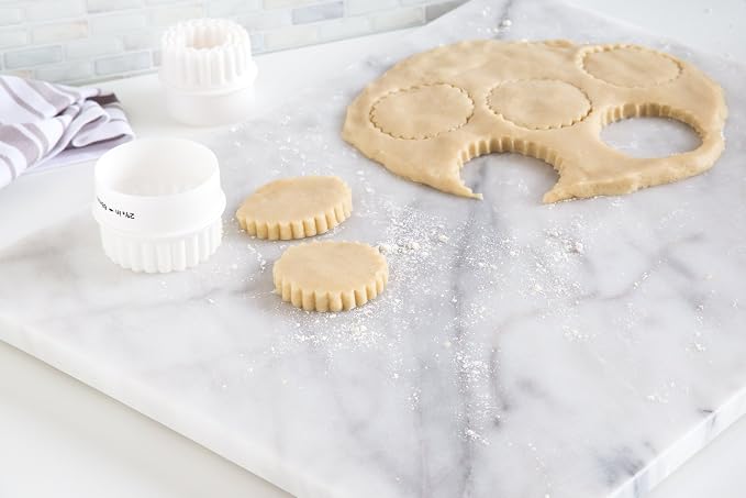 Fox Run Marble Pastry Board White, 16 x 20 x 0.75 Inch Natural White Marble Dough Board