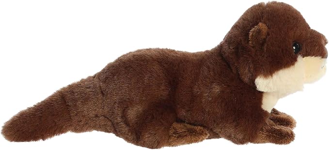 Aurora® Adorable Mini Flopsie™ River Otter Pup Stuffed Animal - Playful Ease - Timeless Companions - Brown 8 Inches