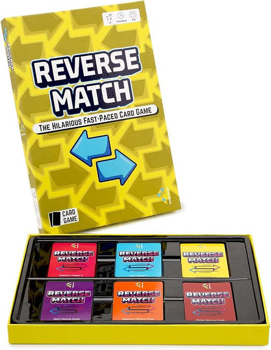 Reverse Match, Card Games for Kids and Adults, Card Games, Board Games, Family Brain Games, Learning Games, Game Night, Travel Games, Ages 5+