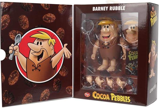 Jada Cocoa Pebbles Barney Rubble Action Figure Toys – 1:12 Scale – Fully Articulated – Retro Cartoon Collectible – Nostalgic Toy for Ages 8+