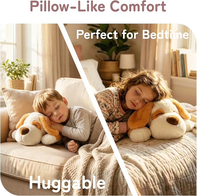 Niuniu Daddy Weighted Dog Stuffed Animal for Kids & Adults, 17" | 2.8 lbs Weighted Plushies Pillow for Sleeping and Calming, Cute Lying Plush Toy Large Huggable Gift for Everyday Comfort