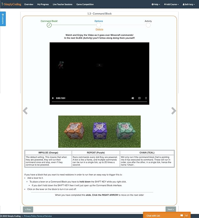 Coding for Kids: Learn to Code Minecraft Command Blocks - Video Game Design Coding - Computer Programming Courses, Ages 9+ (PC, Mac Compatible)