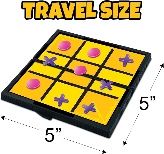 Gamie Magnetic Board Travel Games for Kids, Includes 12 Retro Fun Games - 5" Compact Design, Individually Boxed Travel Essentials for Kids 4-8, 8-12, Road Trip/Airplane/Camping, for All Ages
