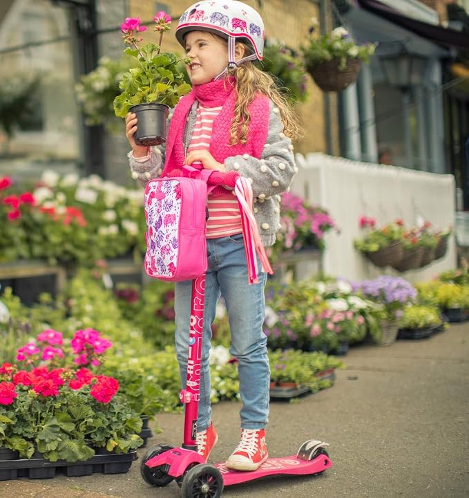 Micro Kickboard | Maxi Scooter for Ages 5-12 | Children up to 110 lbs | 3 Wheel Lean-to-Steer Design | Adjustable T Bar | Smooth Ride PU Wheels | Swiss Design