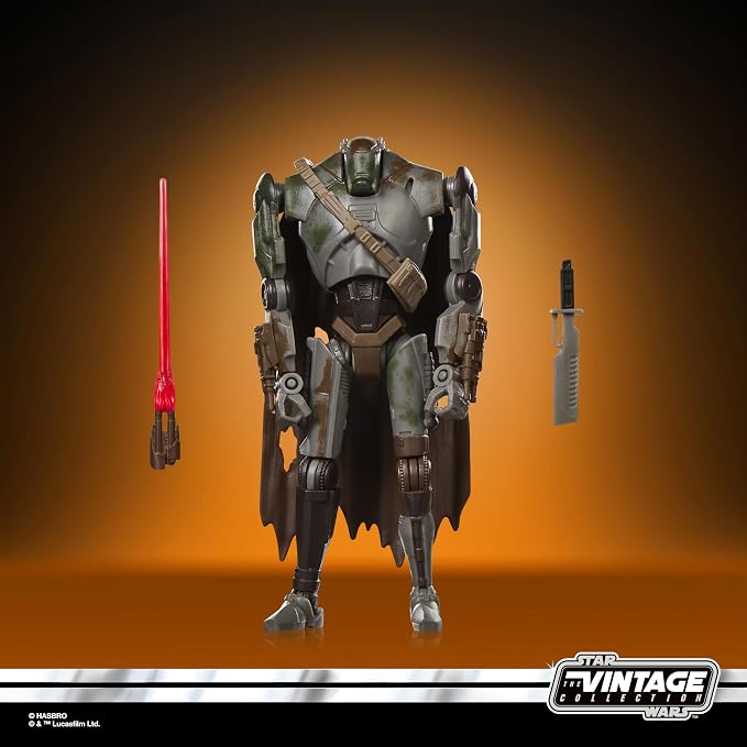 STAR WARS The Vintage Collection Mercenary Droid, The Mandalorian and Grogu Premium 3.75 Inch Collectible Action Figure