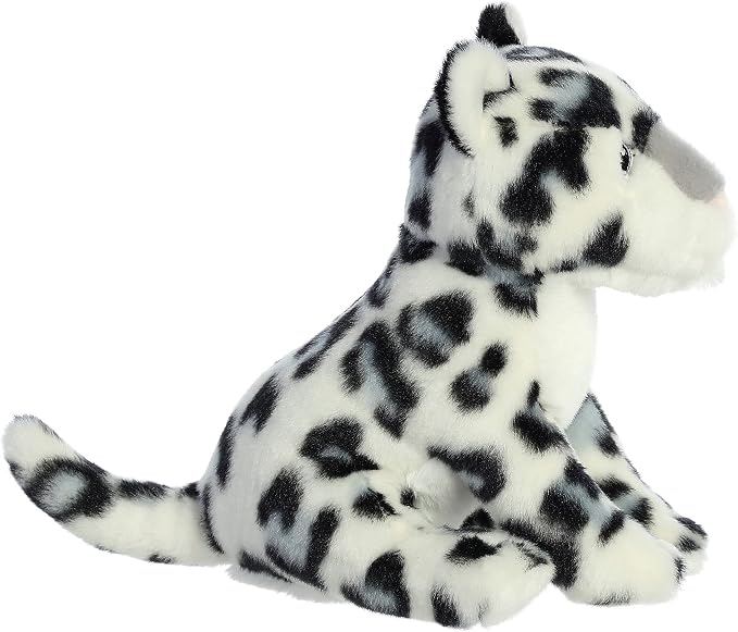Aurora® Responsibly Made Eco Nation™ Snow Leopard Stuffed Animal - Ideal for Playtime Adventures - Perfect for Birthdays or Just Because - White 7.5 Inches