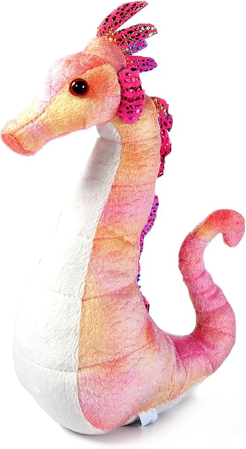 The Petting Zoo Seahorse Stuffed Animal Plushie, Gifts for Kids, Wild Onez Babiez Sealife Animals, Seahorse Plush Toy, 9 inches