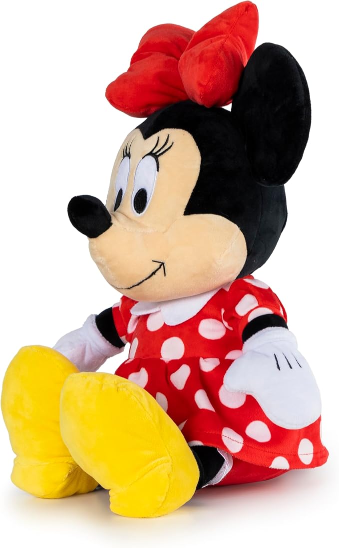 Jay Franco Disney Plush Pillow Buddy - Ultra-Soft Stuffed Character Plushie & Cozy Pillow, Official Licensed Product, 15 Inches, Red - Minnie Mouse