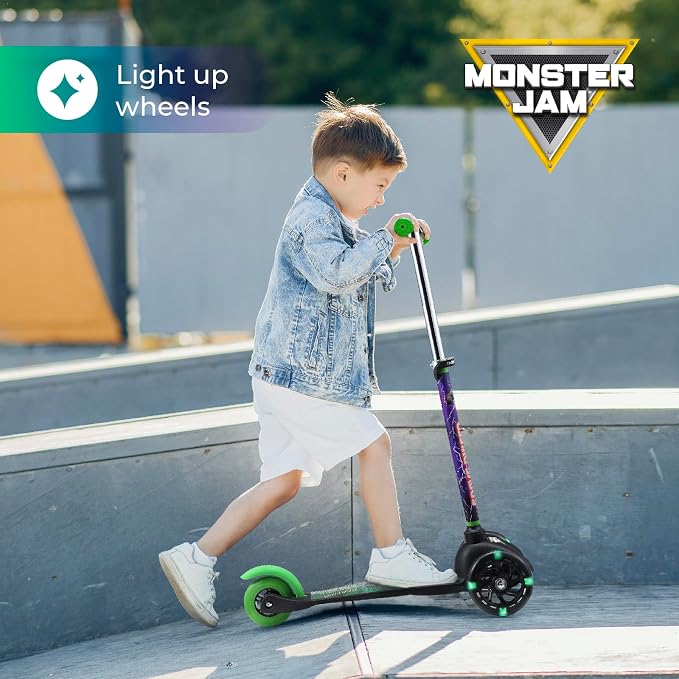 Kick Scooter for Kids, 3 Wheel Self Balancing, Light Up LED Wheels