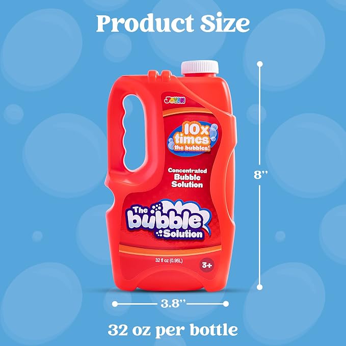 JOYIN 32 OZ Concentrated Bubble Solution for Bubble Machines (Up to 2.5 Gallons), Concentrated Solution Refills for Machine, Wands, Blower, Easter, Kids, Parties