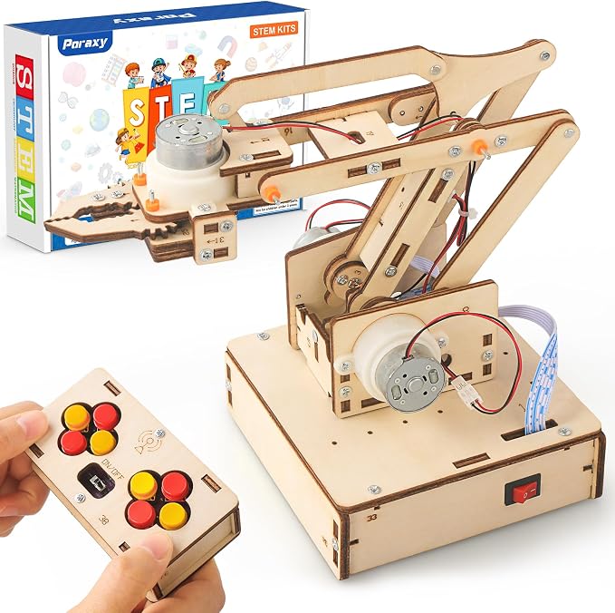 Robot Arm Kits, Robotics for Kids Ages 8-12 14-16 STEM Toys, DIY Science Experiment Engineering Building Circuits Projects, Birthday Gifts for 9 10 11 13 14 15 16+ Year Old Boys Girls Teens Adults