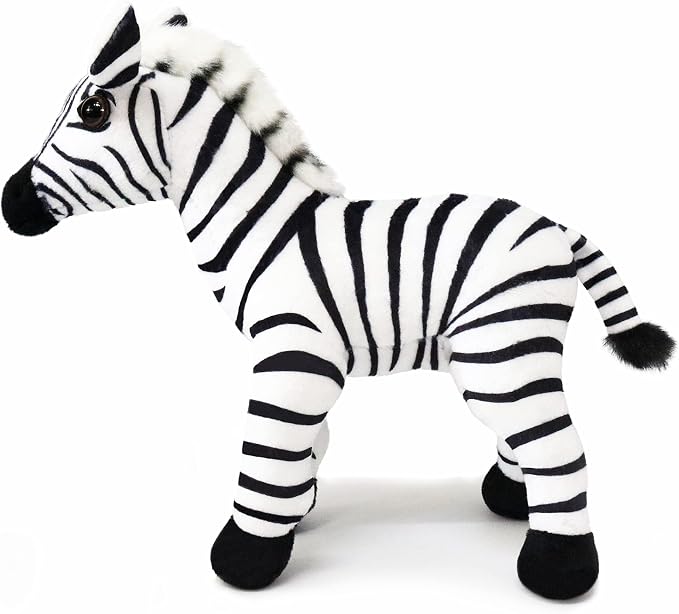 Ice King Bear Wild Animal Small Stuffed Animals Zoo Family Plush Toy (Zebra 7 Inches)