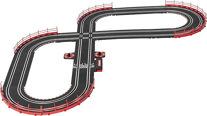 Carrera GO NASCAR Watkins Glen Slot Car Race Track Set – Larson & Byron | Official NASCAR toys racing set. Features 11.8-ft track, lap counter, junction track, Drivers Larson #5 & Byron #24