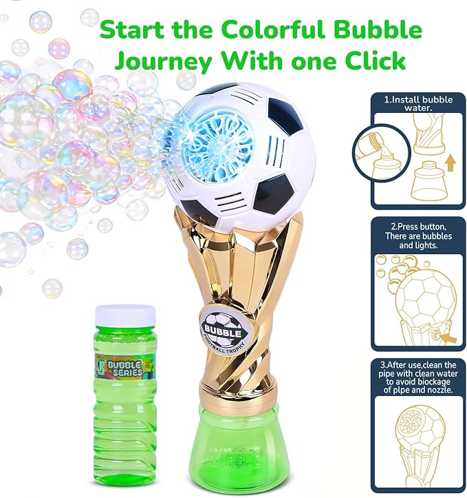 Football-Shaped Bubble Machine, Perfect for Children to Play with Complete with Bubble Machine – The Ideal Toy Bubble Machine for Kids