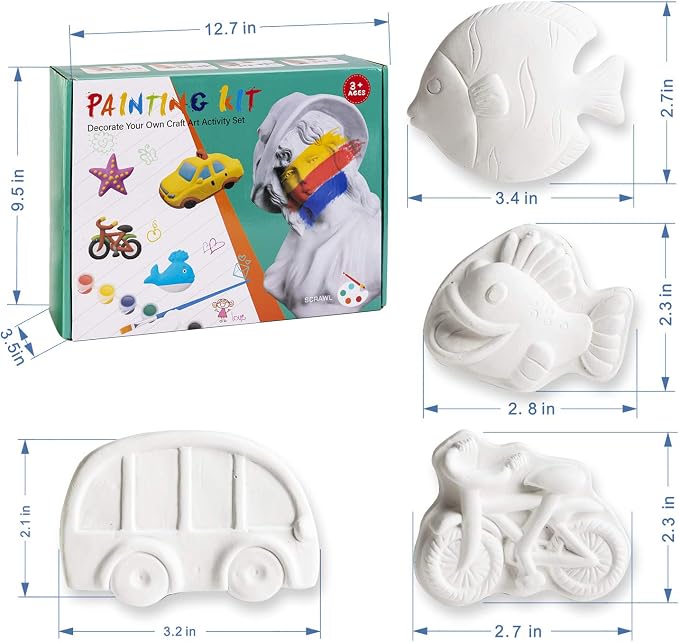 KODATEK 80 Piece Arts and Crafts for Kids Ages 4-8, Kids Paint Kit Art Set, Easter Craft Activities Kits, Creative Art Activity Gift Toys for Ages 3, 4, 5, 6, 7, 8, Year Old Boys Girls