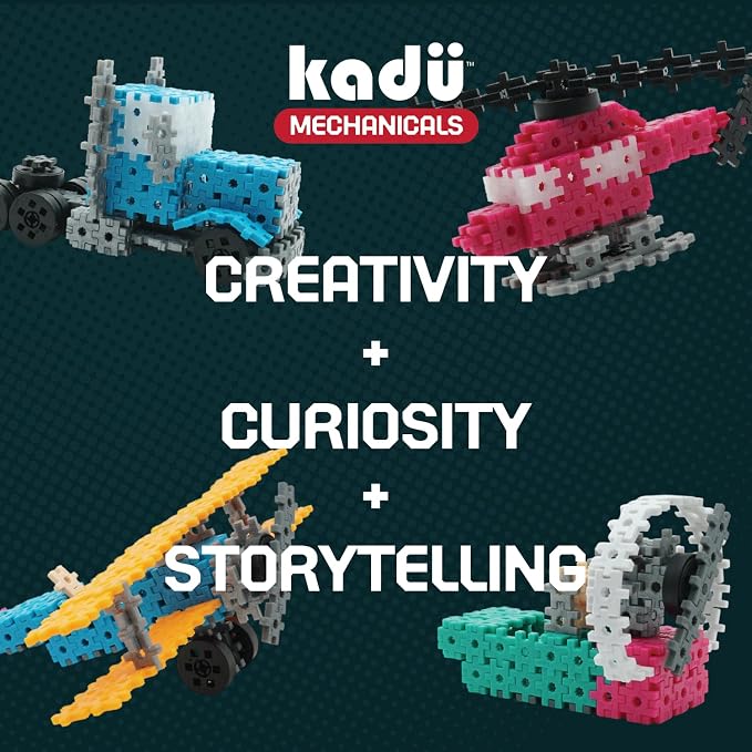 Mechanicals - Parts Kit - 78 Pieces STEM/STEAM Interlocking Connecting Building + Construction Toy, for Open + Imaginative Play Kids Ages 6+