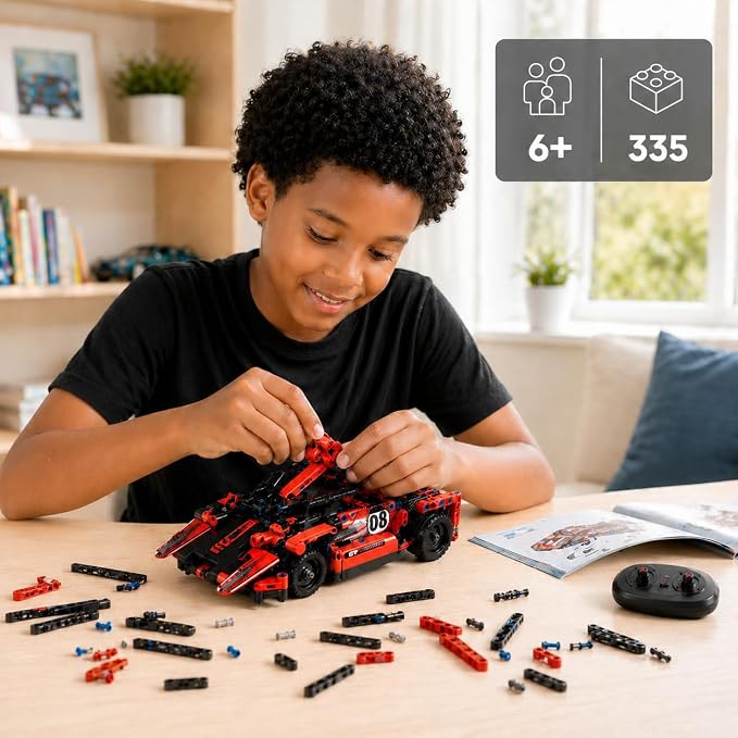 RC Car Building Toys for Boys Age 8-12 Fun STEM Activities for Kids and Cool Birthday for 7, 8, 9, 10+ Years Old Boys Remote Control Car Building Kit 2-in-1 RC Cars Kit to Build