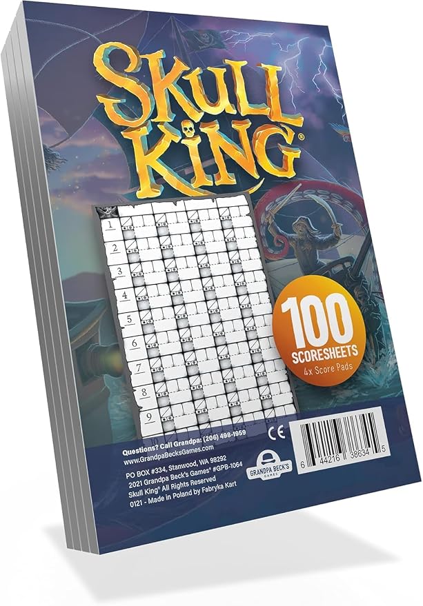 Grandpa Beck's Games Skull King - The Ultimate Pirate Trick Taking Card Game | Strategy Game for Friends, Family, Game Night | from The Creators of Cover Your Assets | 2-8 Players Ages 8+ (Score Pads)