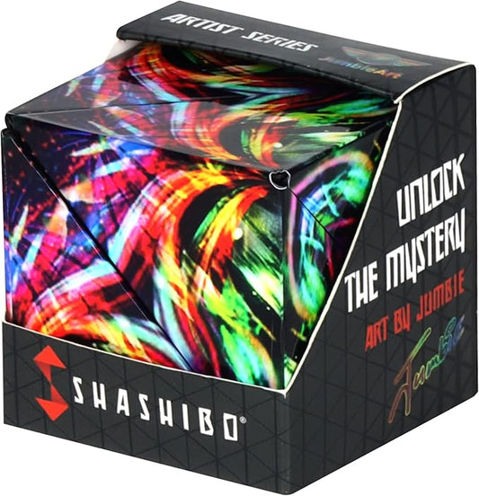 Shashibo Sensory Fidget Toy for Adults & Kids, Stress Relief Fidget Toy for Adults, Teens & Kids, Cool Fidget Toys for Desk, Classroom Must Have, Sensory Shape Shifting Cube, 100+ Possible Shapes
