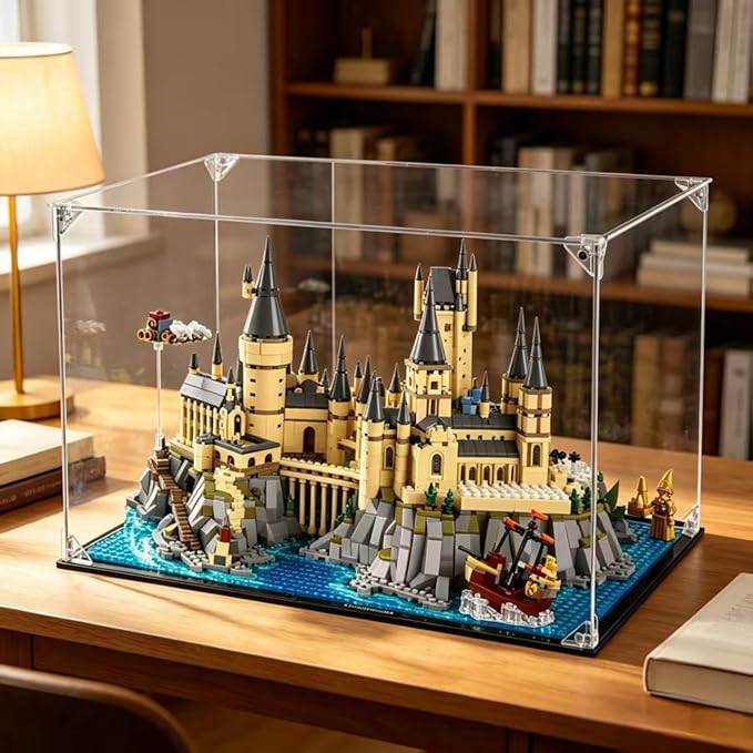 Acrylic Display Case for Collectibles Assemble Clear Acrylic Display Box with Mirrored Back, Alternative Glass Case for Action Figures Lego Model Doll Toys Display (15.7x12x12 inch, 40x30x30 cm)