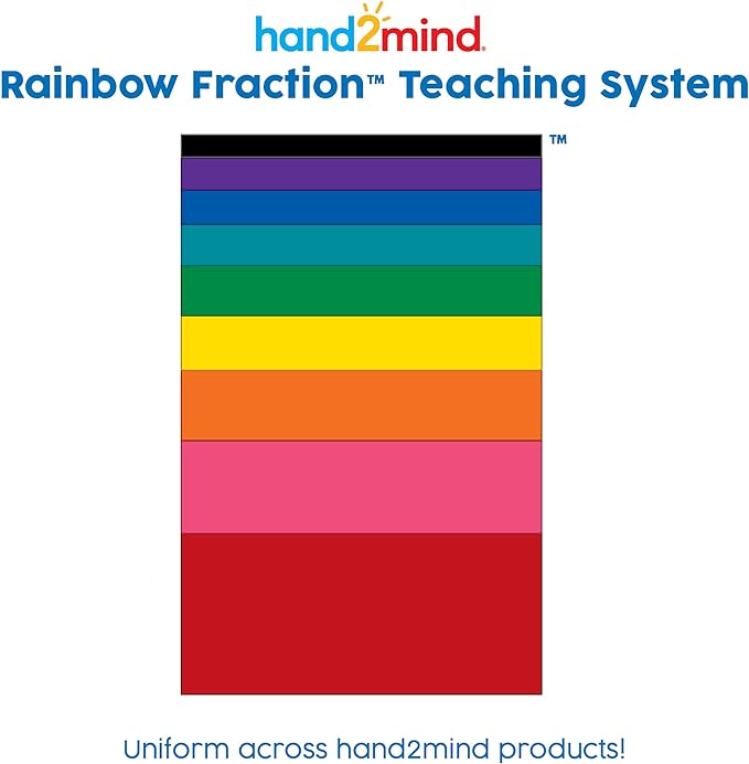 hand2mind Rainbow Fraction Tower Cubes, Fraction Equivalency, Montessori Math Blocks Materials for Kids, Math Manipulatives 4th Grade, Elementary Teacher Must Haves (Set of 51)