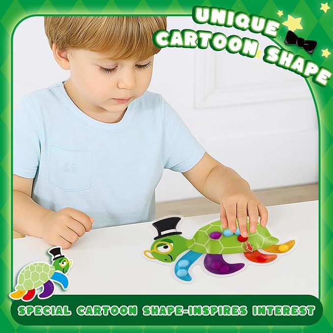 3 otters Color Sorting Toy, Matching Games for Toddlers Sensory Fidget Toy for Kids Fine Motor Matching Games for Preschool Gifts Activities Travel Essential Stock Stuffering