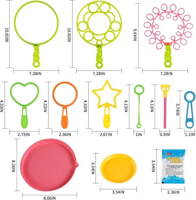 Bubble Wands kit Party Favors for Kids Bulk Toys Party Supplies Christmas Birthday Wedding Bath Time Gifts for Boys Girls (Luxury)