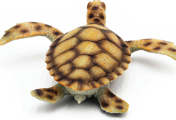 Gemini&Genius Sea Turtle Toy for Kids, Large Sea Turtle Animal Figurine, Realistic Sea Animal Play Action Figure Toy, Education, Collection, DIY Craft or Decor Toy for Kids