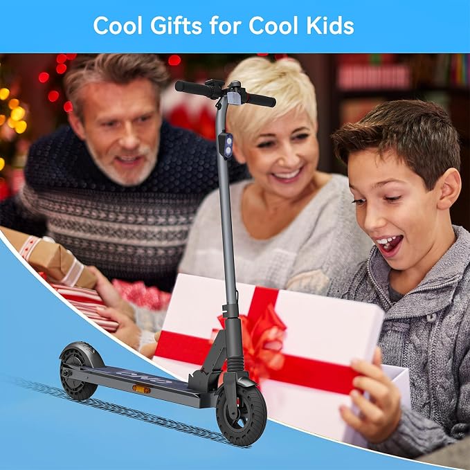Electric Scooter for Big Kids/Teens - 250W Motor, 15.5 mph Top Speed, Rear Foot Brake, Folding E-Scooter for Riders