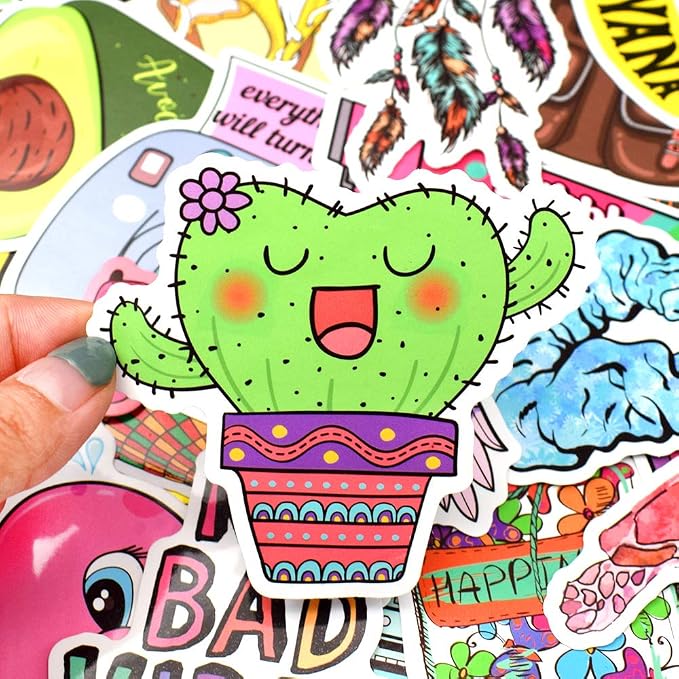 QTL Cute Stickers for Tween Girls Gifts, Waterproof Vinyl Party Favor Stickers, Easter Basket Stuffers, Birthday Gifts, Laptop Water Bottle,50PCS