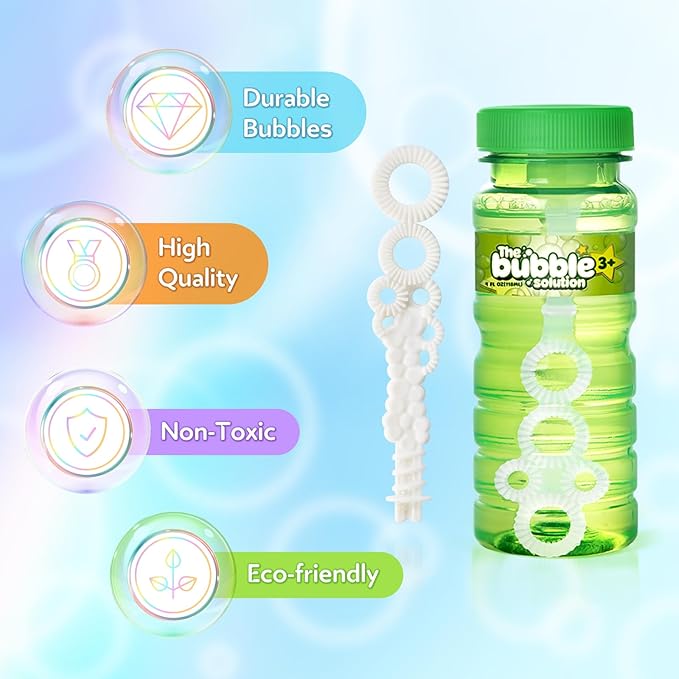 SpringFlower 6 Pcs Bubble Bottles with Wand,Bubbles Party Favors for Kids,Summer Toys, Blow Bubbles Solution Novelty Toy, Party Favors, Birthday Party Supplies, Outdoor & Indoor Activity,4oz,6 Colors